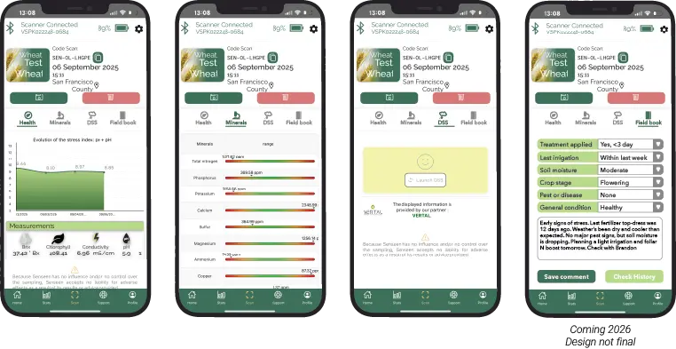 App screens